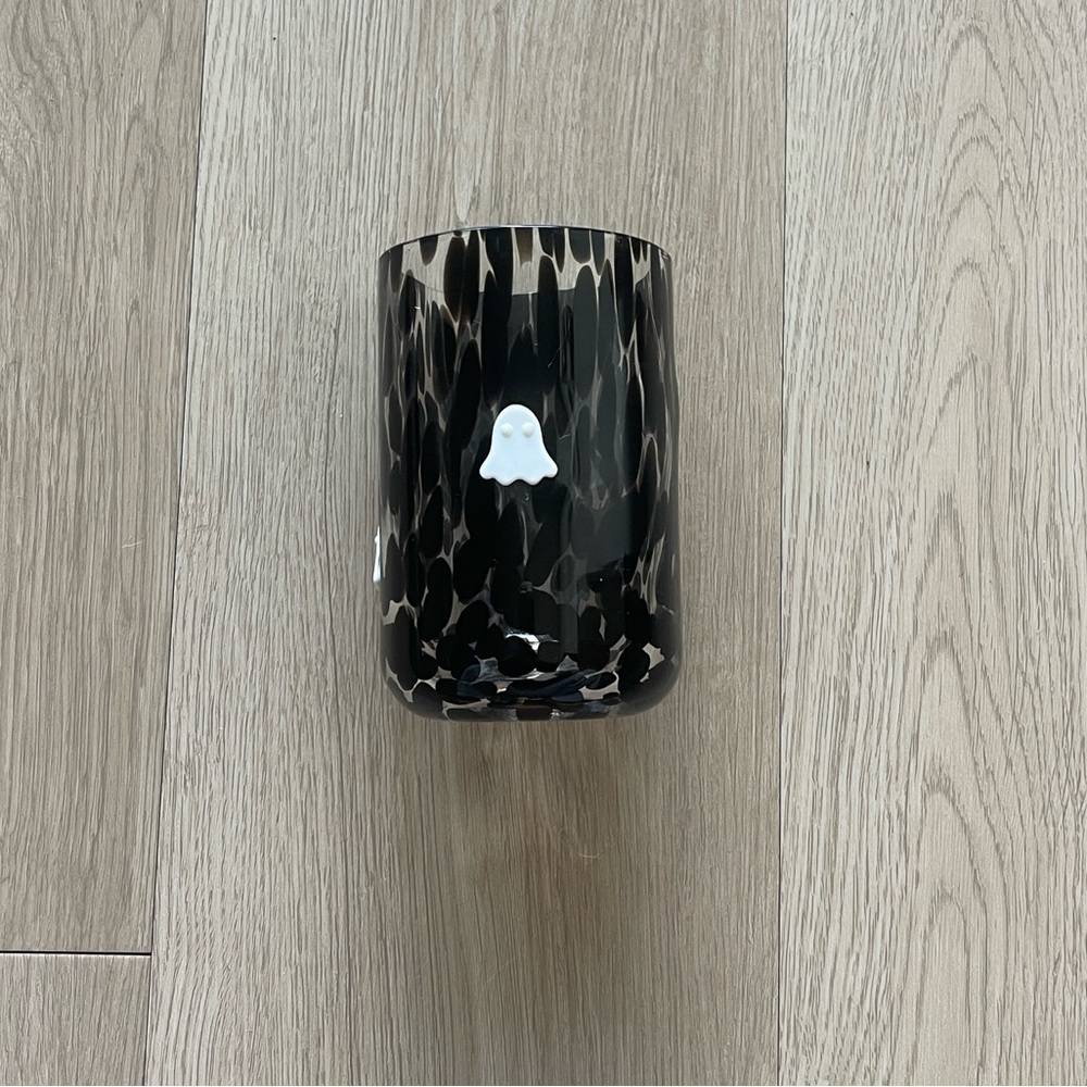 16 oz Black Ghost Tumbler Drinking Glass